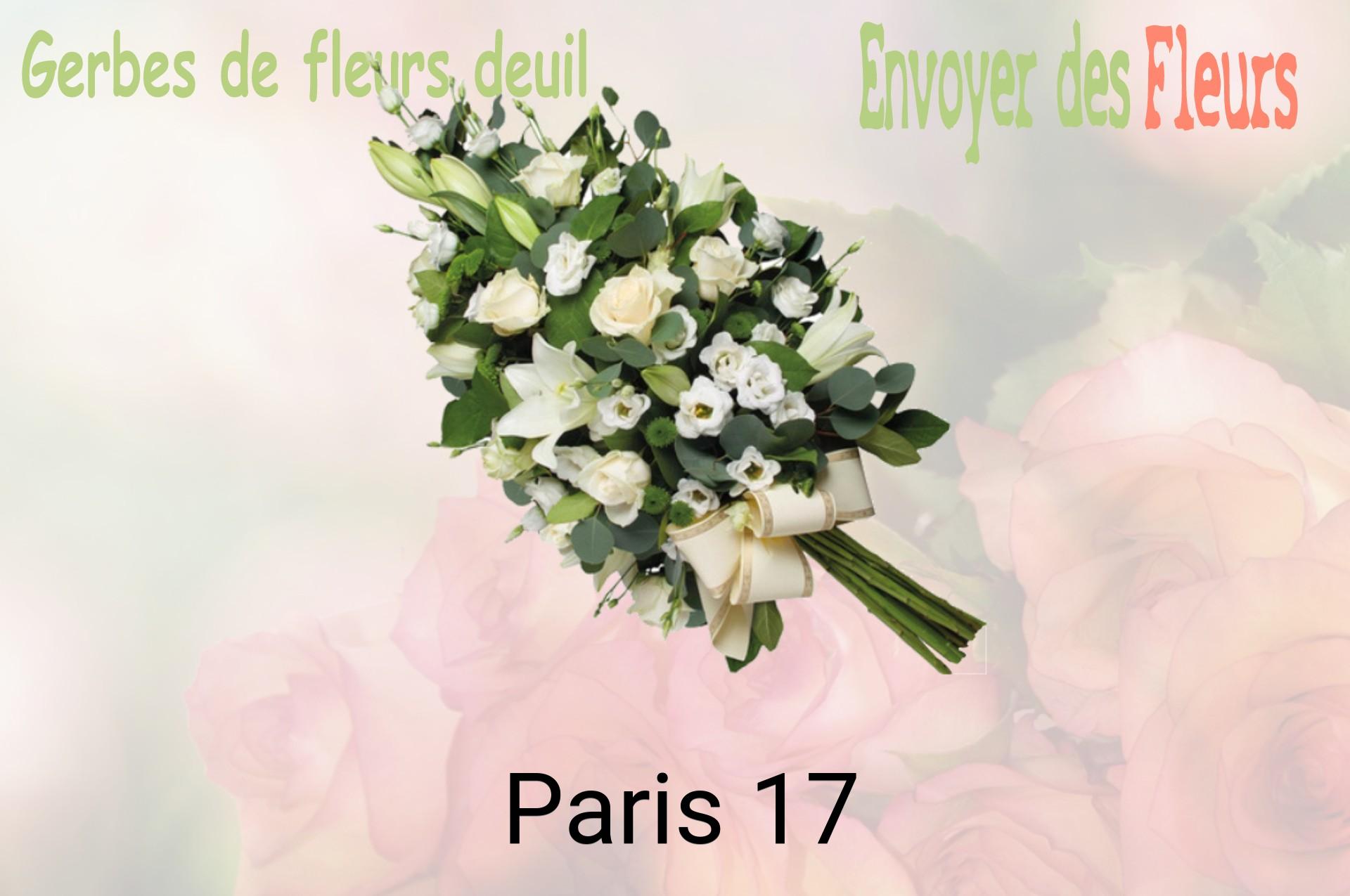 Gerbe de fleurs de deuil livrée à Paris-17